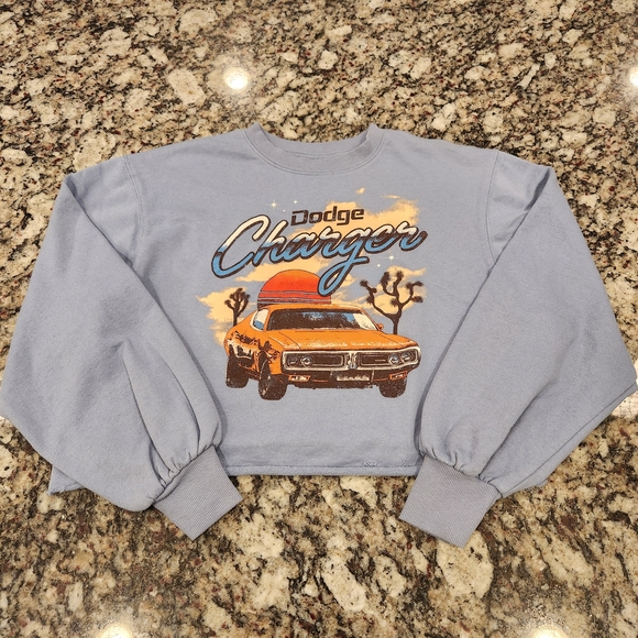 Dodge Charger Cropped Crewneck Sweatshirt - Picture 1 of 4
